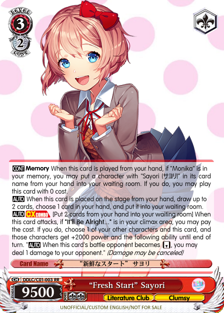 “Fresh Start” Sayori