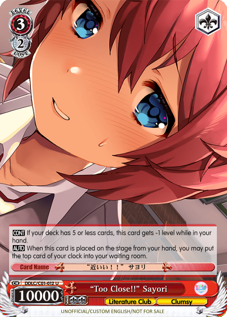 “Too Close!!” Sayori