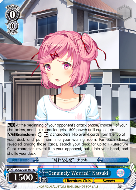 “Genuinely Worried” Natsuki