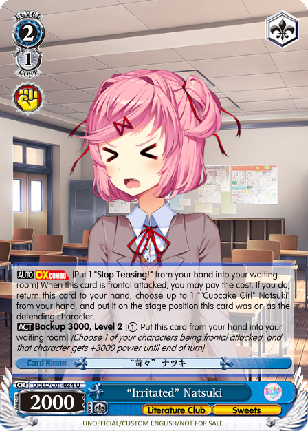 “Irritated” Natsuki